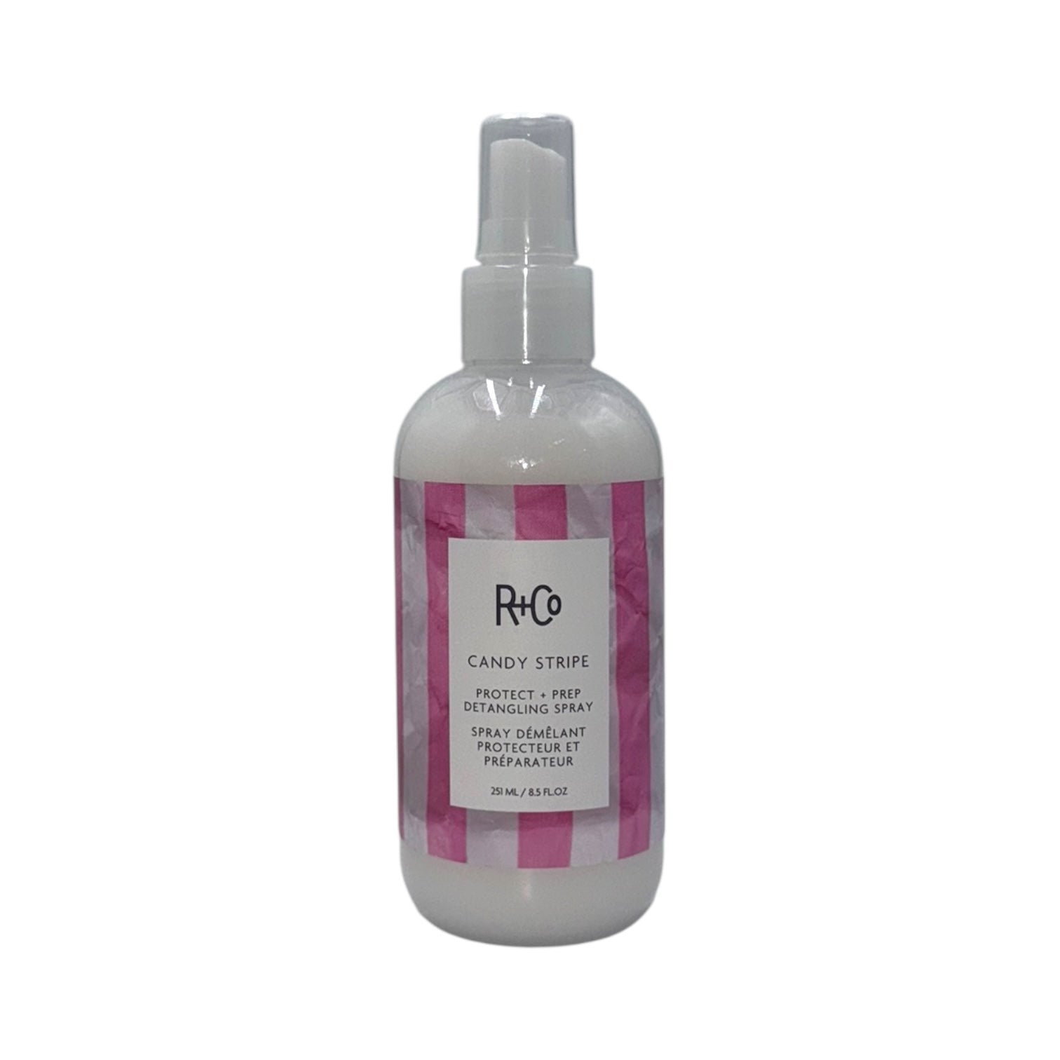 R+Co Candy Stripe Protect + Prep Detangling Spray 8.5 oz
