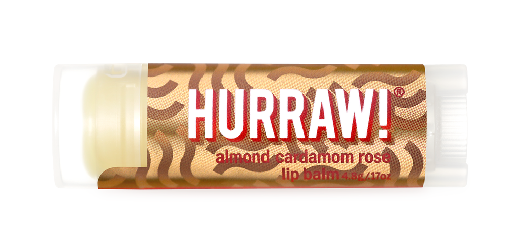 Hurraw! Ayurvedic Lip Balm - Almond Cardamom Rose