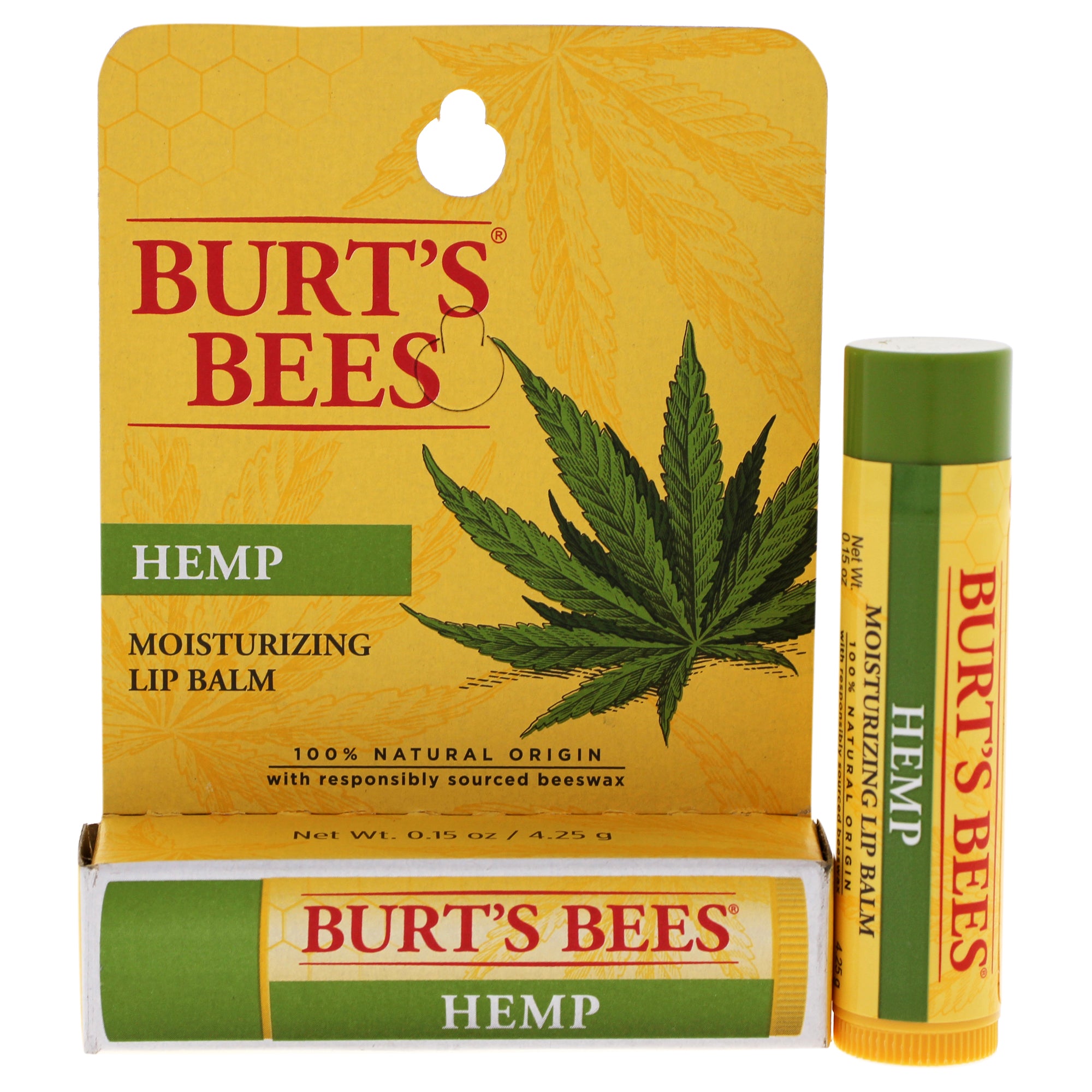 Hemp Moisturizing Lip Balm Blister by Burts Bees for Unisex - 0.15 oz Lip Balm
