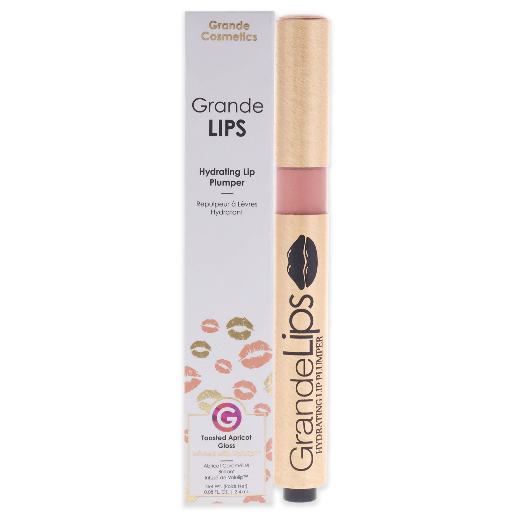 GrandeLIPS Hydrating Lip Plumper - Toasted Apricot by Grande Cosmetics for Women 0.08 oz Lip Gloss