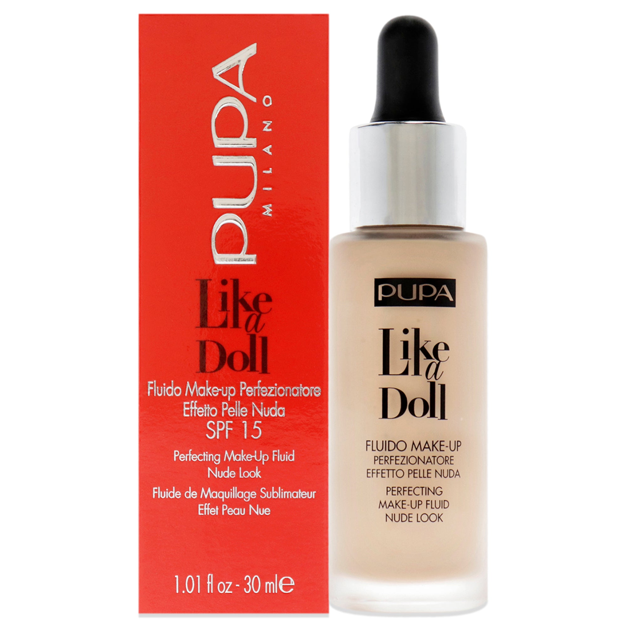 Like A Doll Perfecting Make-Up Fluid Nude Look Foundation SPF 15 - 020 Light Beige