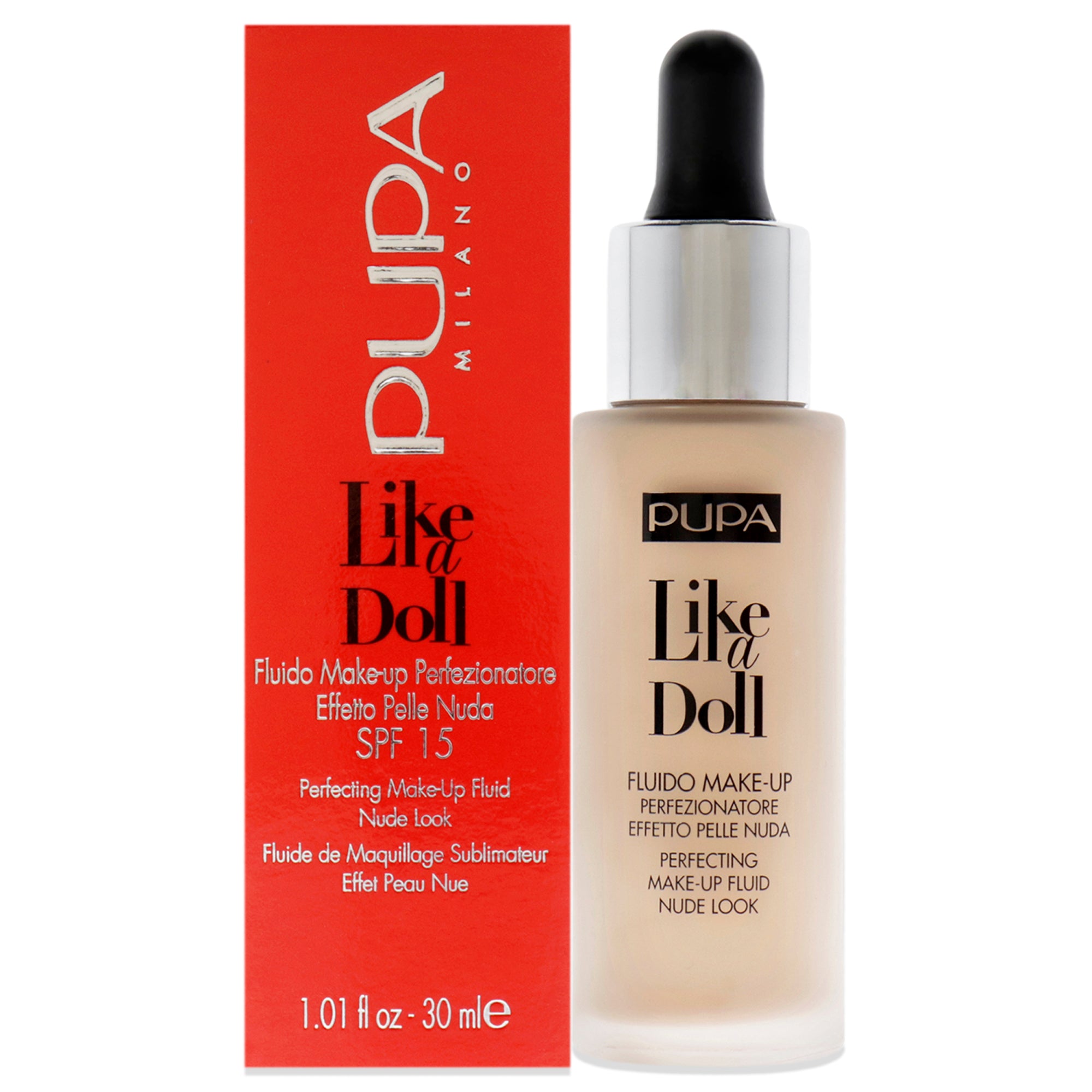 Like A Doll Perfecting Make-Up Fluid Nude Look Foundation SPF 15 - 030 Natural Beige