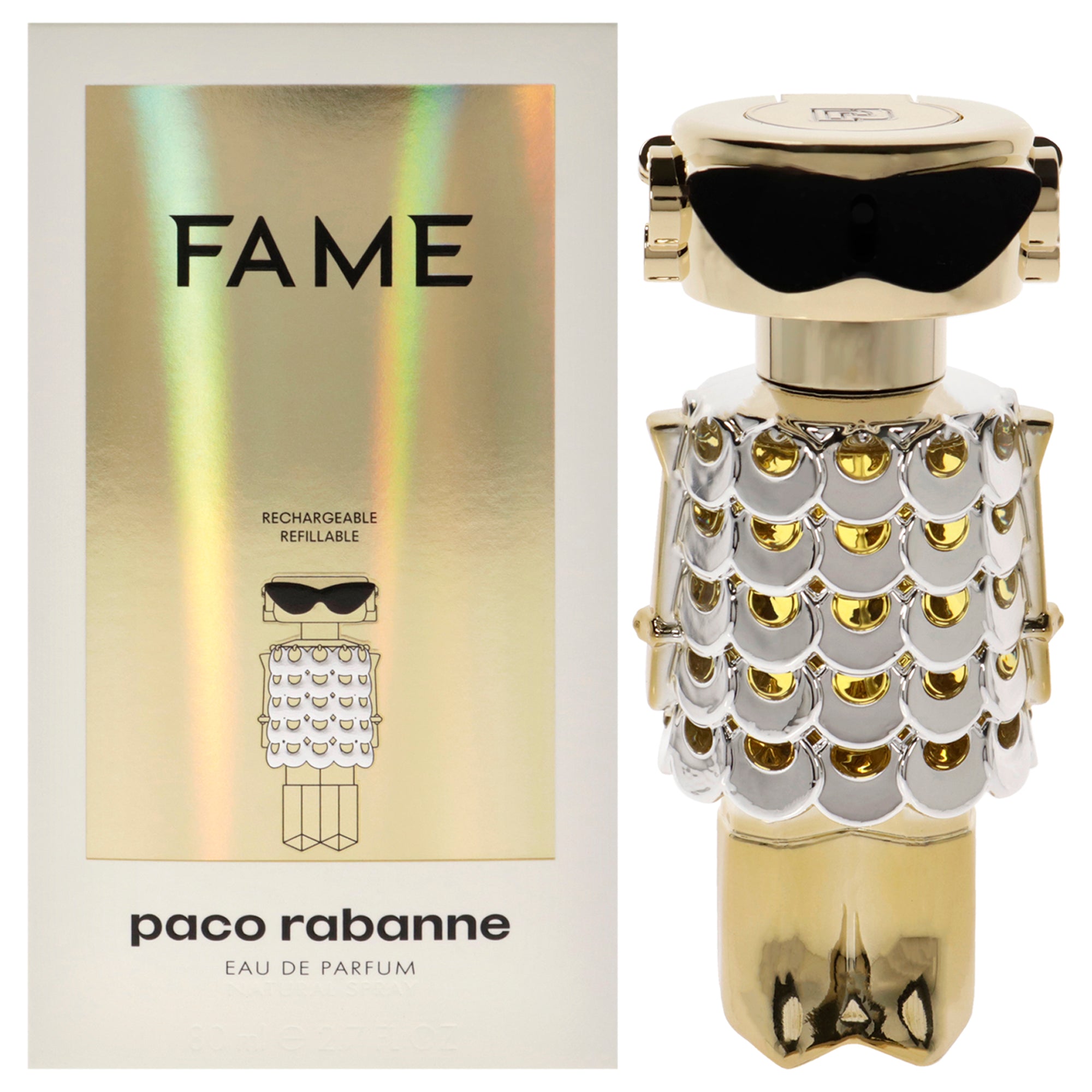 Fame by Paco Rabanne for Women - 2.7 oz EDP Spray (Refillable)