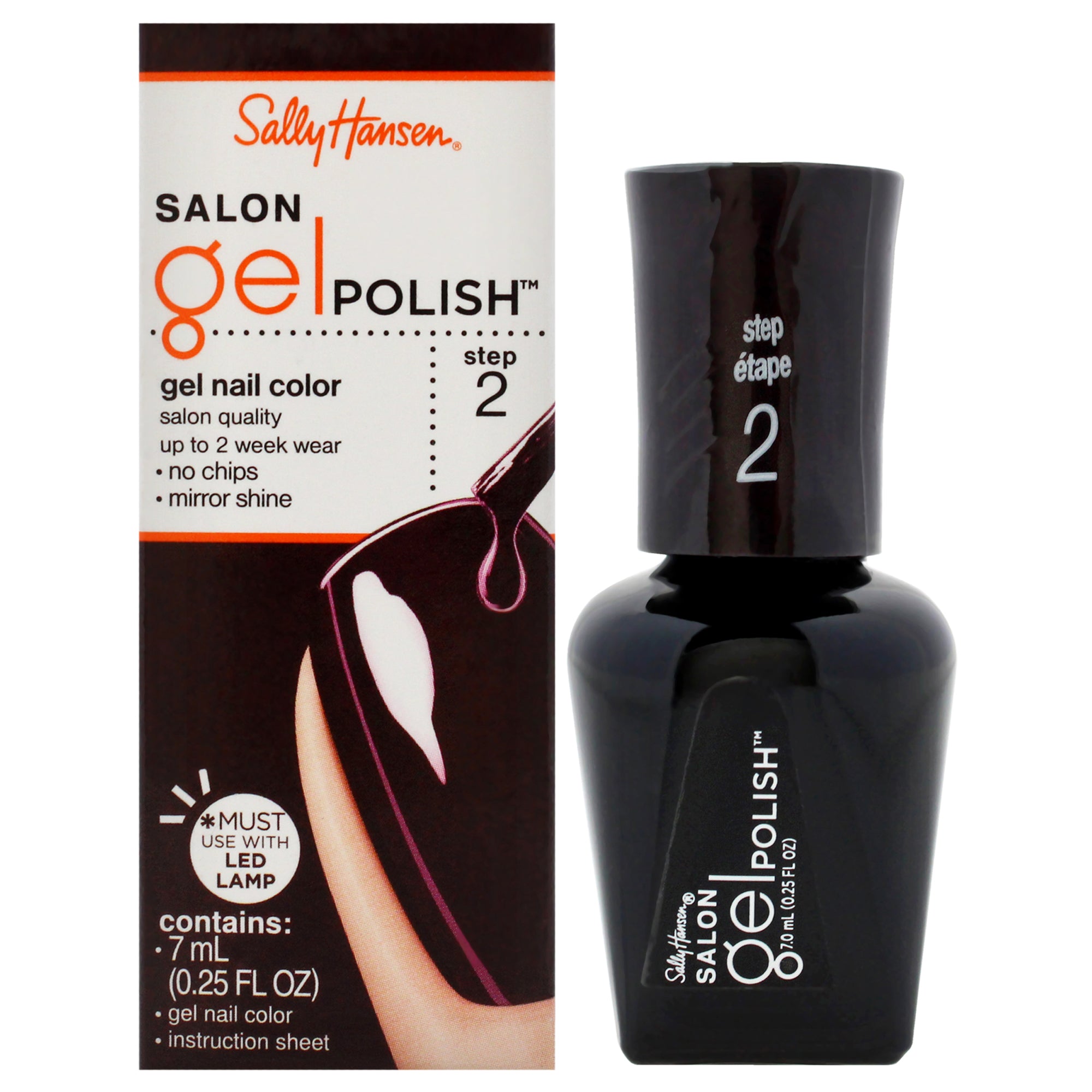Salon Gel Polish - 260 Pat On The Black by Sally Hansen for Women - 0.25 oz Nail Polish