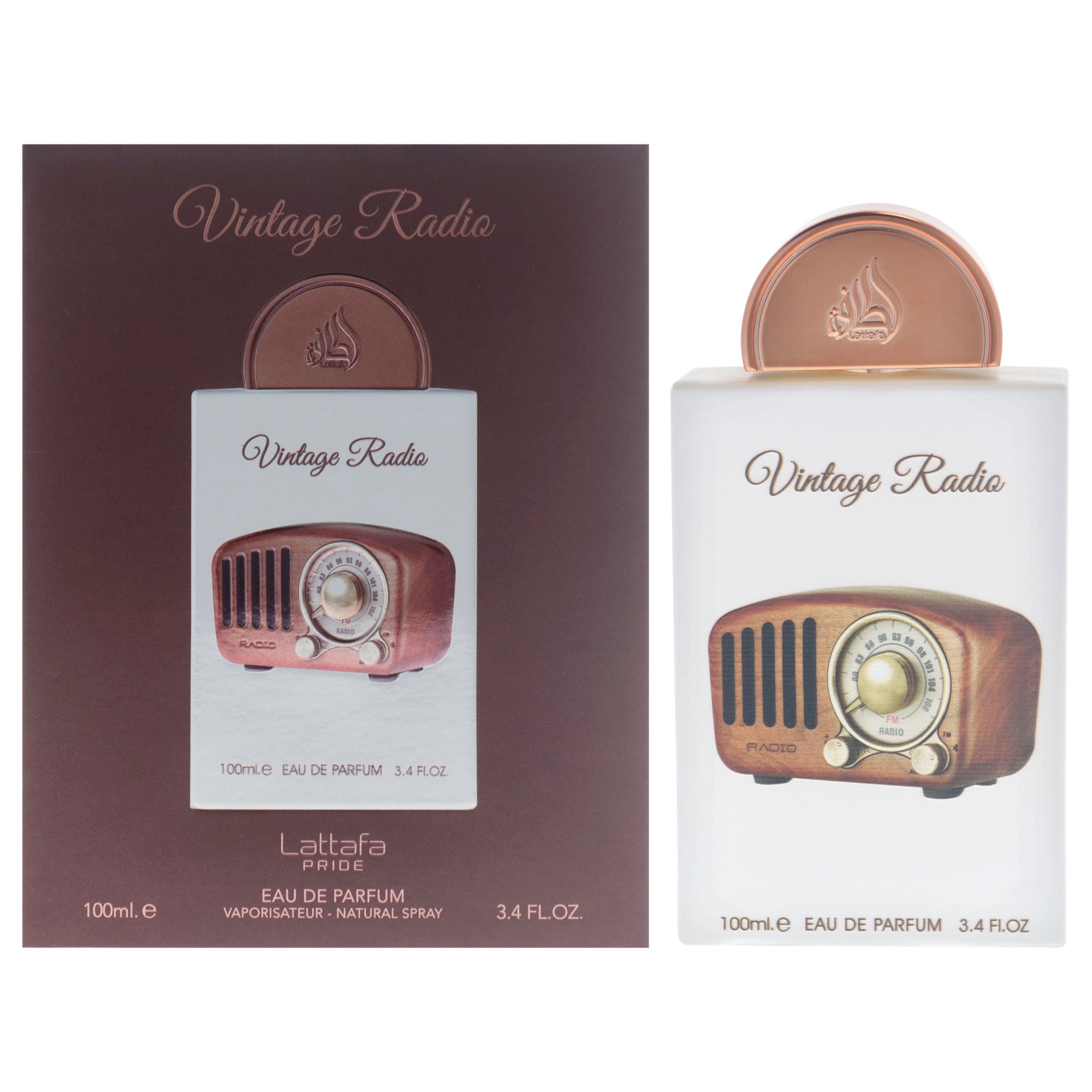 Vintage Radio by Lattafa for Unisex - 3.4 oz EDP Spray