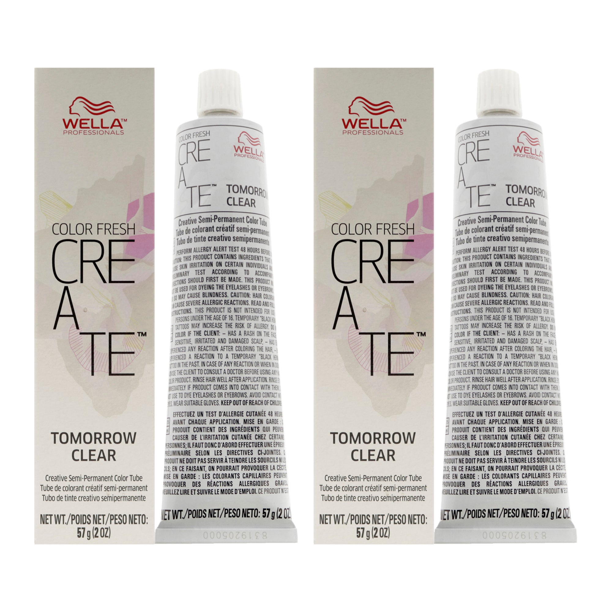 Color Fresh Create Semi-Permanent Color - Tomorrow Clear by Wella for Unisex - 2 oz Hair Color - Pack of 2