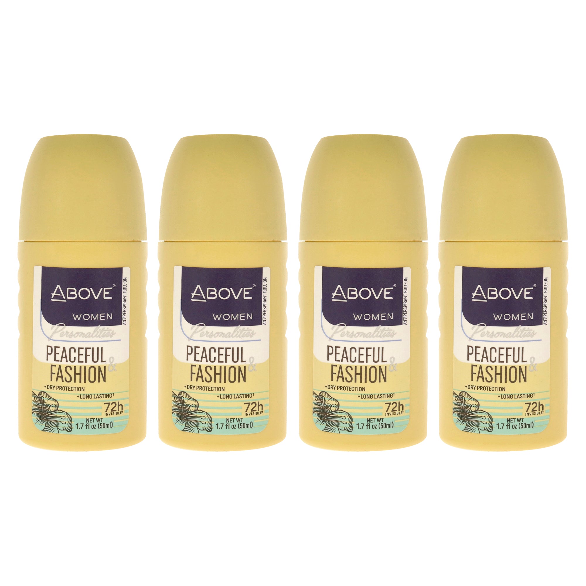 72 Hours Personalities Antiperspirant Deodorant - Peaceful and Fashion - Pack of 4