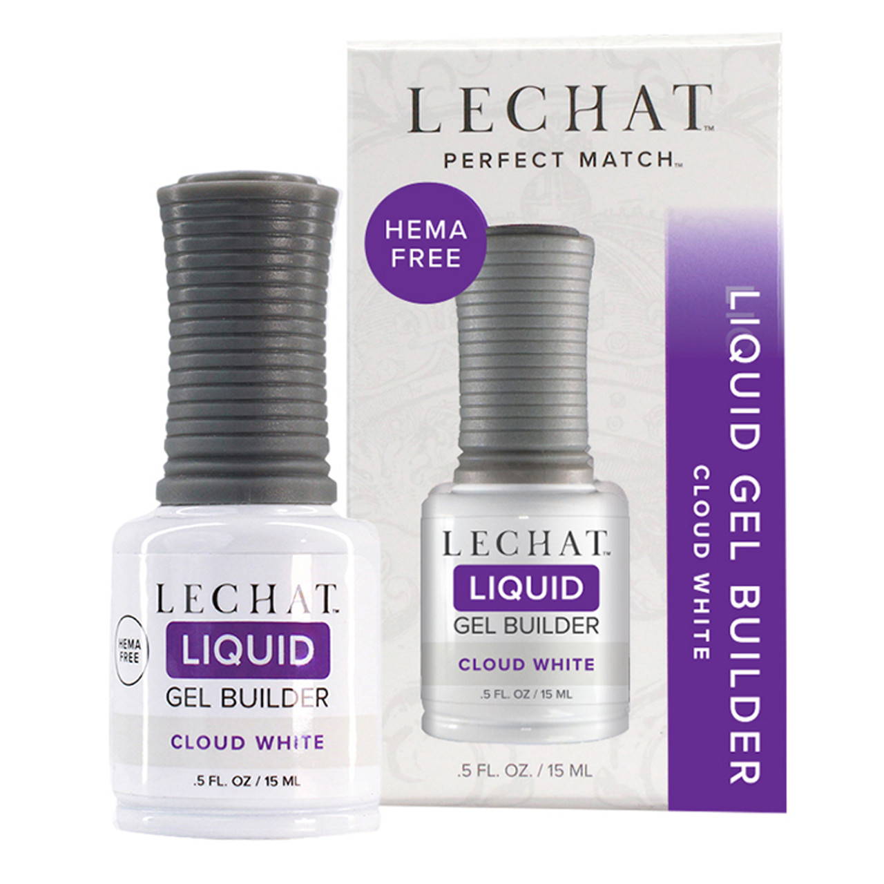 LeChat Perfect Match HEMA-free Liquid Gel Builder Cloud White - .5oz