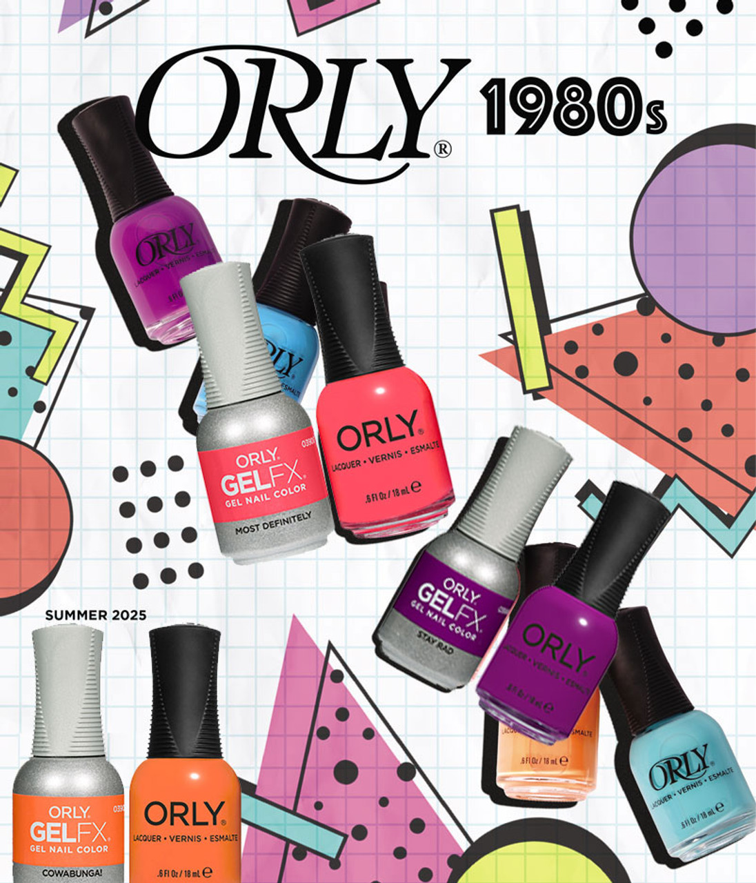 ORLY 1980's Limited Edition Summer 2025 Collection DUO (GelFX + Nail Lacquer)