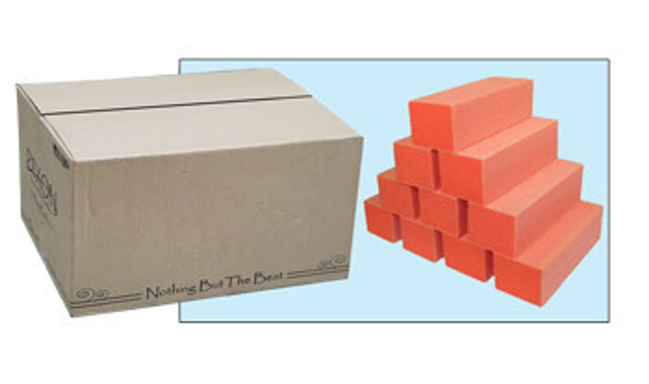 Buffer - Salon Professional - Orange/White (100/100 /180 Grit) - 500pcs